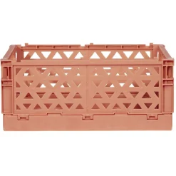 Caisse pliable avec porte-étiquette marron L25xl16,5xH10cm < Gifi Sale