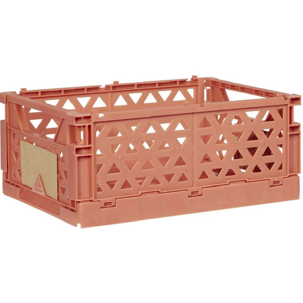 Caisse pliable avec porte-étiquette marron L25xl16,5xH10cm < Gifi Sale