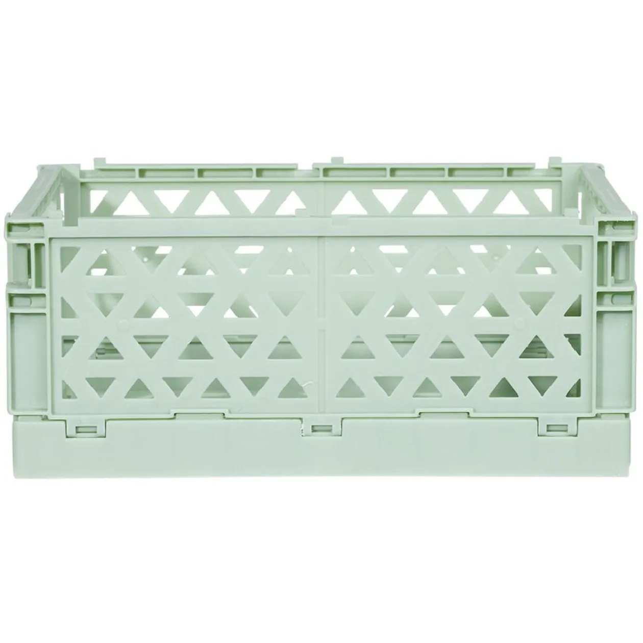 Caisse pliable avec porte-étiquette vert L17xl12,5xH7cm