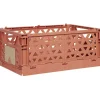 Caisse pliable avec porte-étiquette marron L33xl25xH15cm < Gifi Best