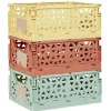 Caisse pliable avec porte-étiquette vert L33xl25xH15cm