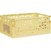 Caisse pliable avec porte-étiquette jaune L17xl12,5xH7cm