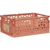 Caisse pliable avec porte-étiquette marron L17xl12,5xH7cm < Gifi Hot