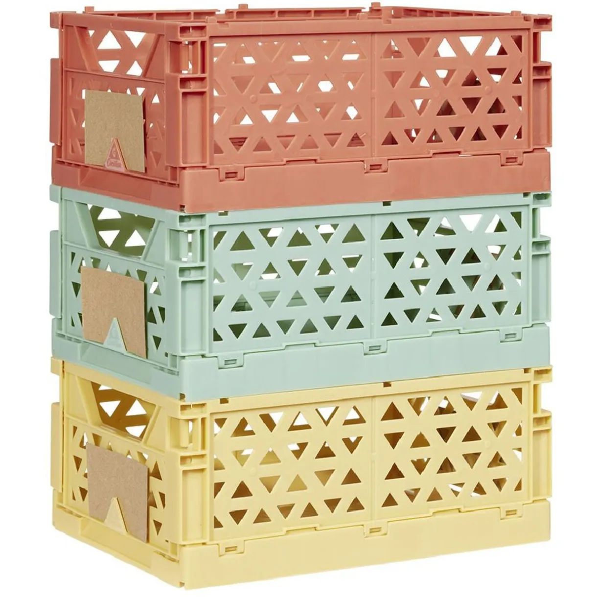 Caisse pliable avec porte-étiquette marron L17xl12,5xH7cm < Gifi Hot