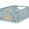 Caisse pliable polypropylène 24x17x10cm bleu