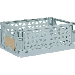 Caisse pliable polypropylène 24x17x10cm bleu