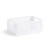 Caisse pliable polypropylène 17x12x7.5cm violet pastel