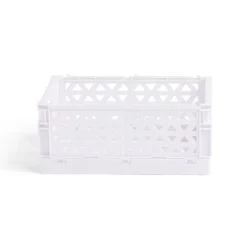 Caisse pliable polypropylène 17x12x7.5cm violet pastel