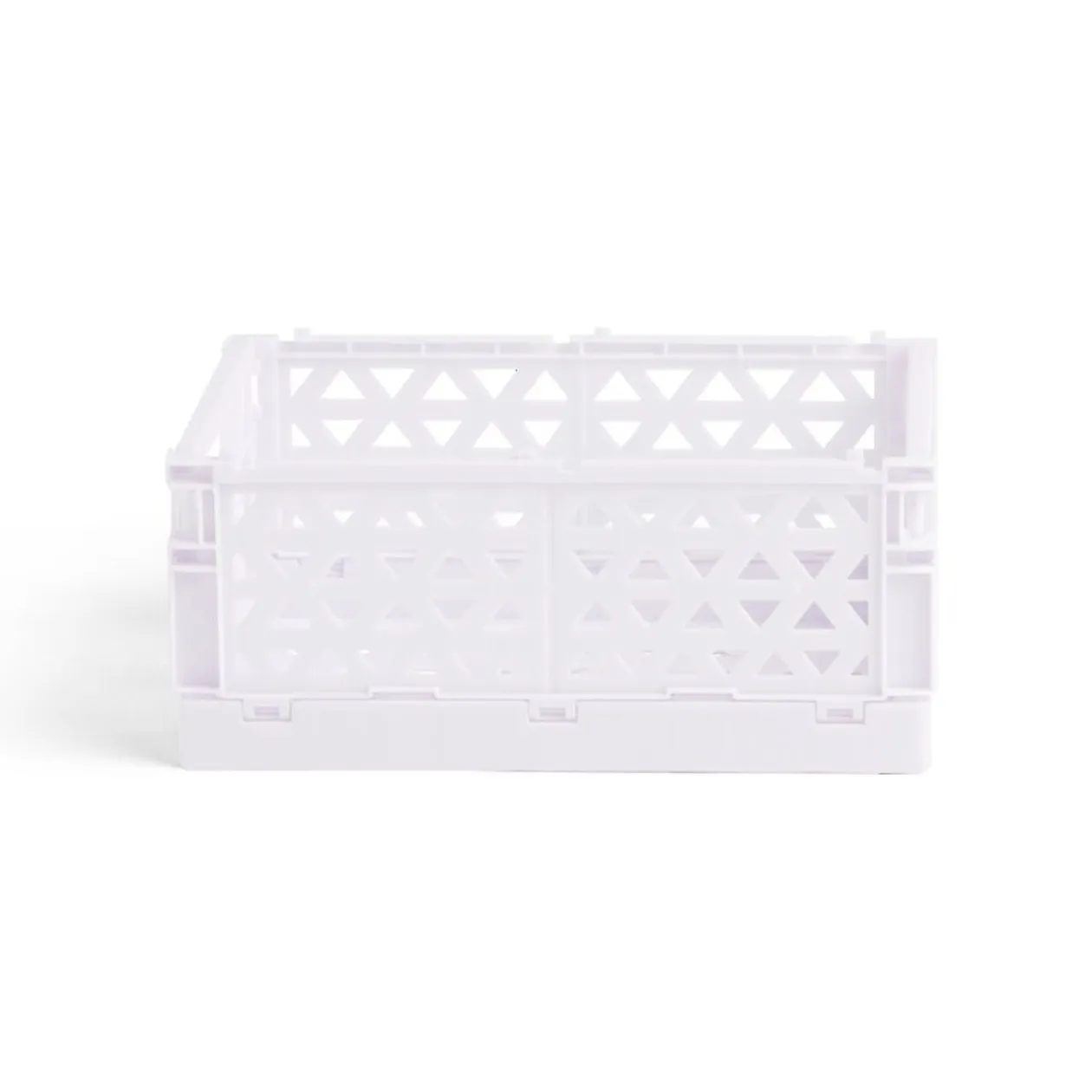 Caisse pliable polypropylène 17x12x7.5cm violet pastel