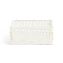 Caisse pliable polypropylène 17x12x7.5cm gris pastel
