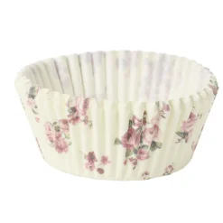 Caissette de cuisson x75 cupcakes et muffins en papier motif floral Ø7xH5cm < Gifi