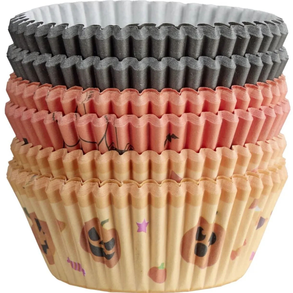 Caissette à muffin Halloween x150 papier décoré orange et noir < Gifi Clearance