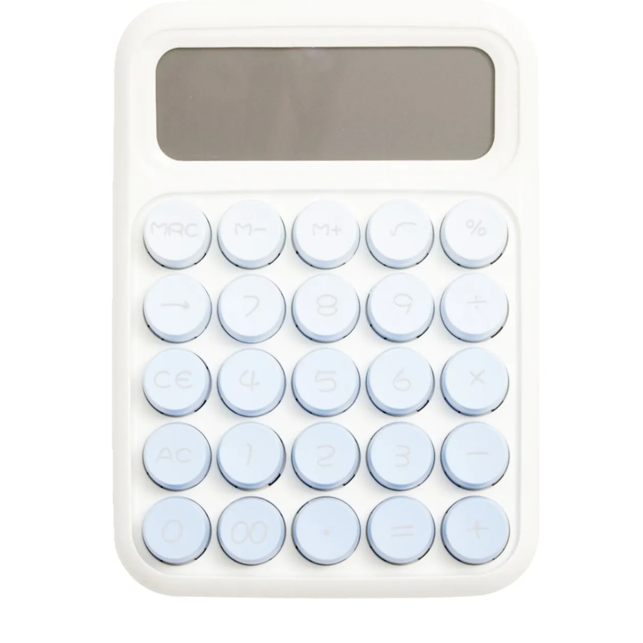 Calculatrice de bureau dégradé noir touches rondes en relief 11,5x16cm