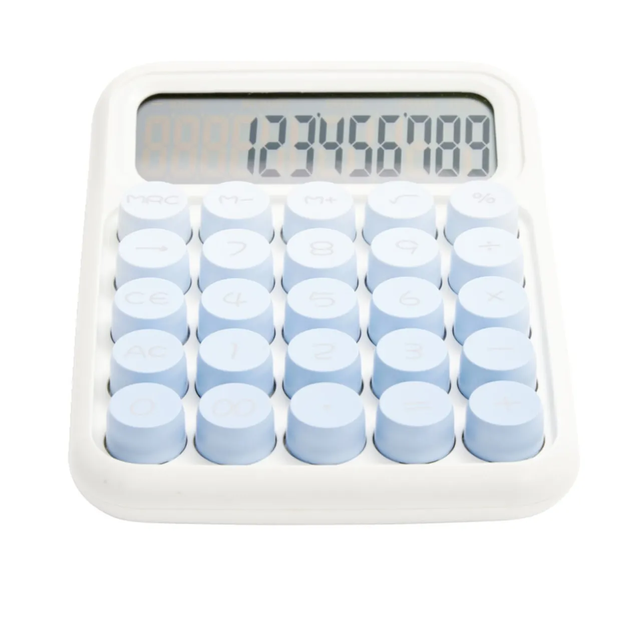 Calculatrice de bureau dégradé noir touches rondes en relief 11,5x16cm
