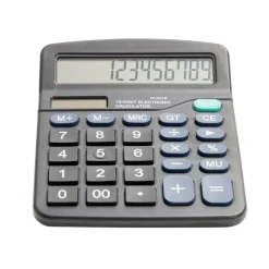 Calculatrice de bureau noir 12x15cm < Gifi New