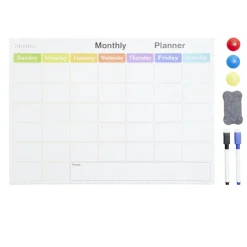 Calendrier mensuel magnétique et 7 accessoires 42x30cm < Gifi