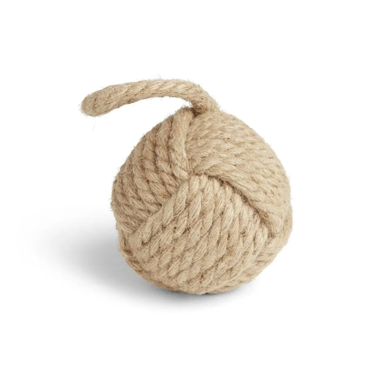 Cale porte en jute forme noeud beige Ø12,5cm