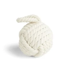 Cale porte en jute forme noeud marron Ø12,5cm