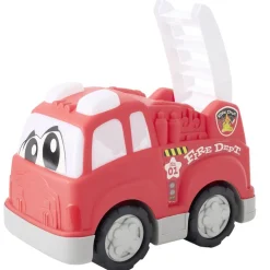 Camion de pompier mignon sonore avec échelle plastique rouge 24,5x14xH18cm < Gifi Discount
