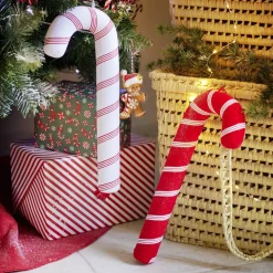 Canne à sucre déco Noël à suspendre blanche H40cm < Gifi Discount