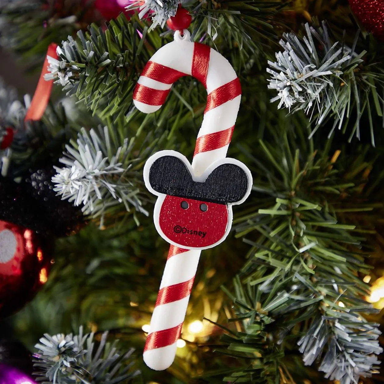 Canne à sucre Disney à suspendre Noël H22 cm (2 modèles)