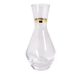 Carafe en verre goulot liseré doré 1,3L