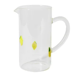 Carafe en verre transparent motif relief citron jaune Ø10xH21cm < Gifi Best