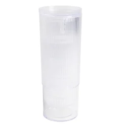 Carafe 1,1L + 4 verres 300mL polystyrène et silicone transparent