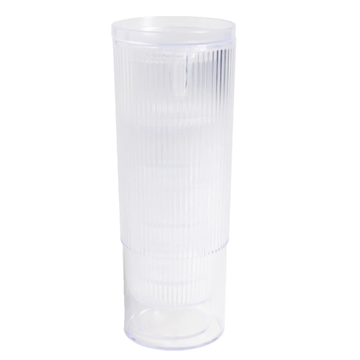 Carafe 1,1L + 4 verres 300mL polystyrène et silicone transparent