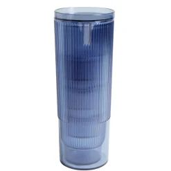 Carafe 1,1L + 4 verres 300mL polystyrène et silicone bleu