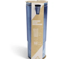 Carafe 1,1L + 4 verres 300mL polystyrène et silicone bleu
