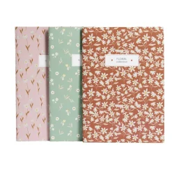Carnet A5 champêtre à lignes 80 pages x3