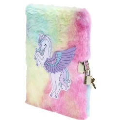 Carnet de note aspect peluche 14,8x21cm - 2 modèles licorne ou arc-en-ciel < Gifi Outlet
