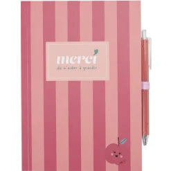 Carnet de notes remerciement Merci pour cette année 19x22cm (3 modèles)