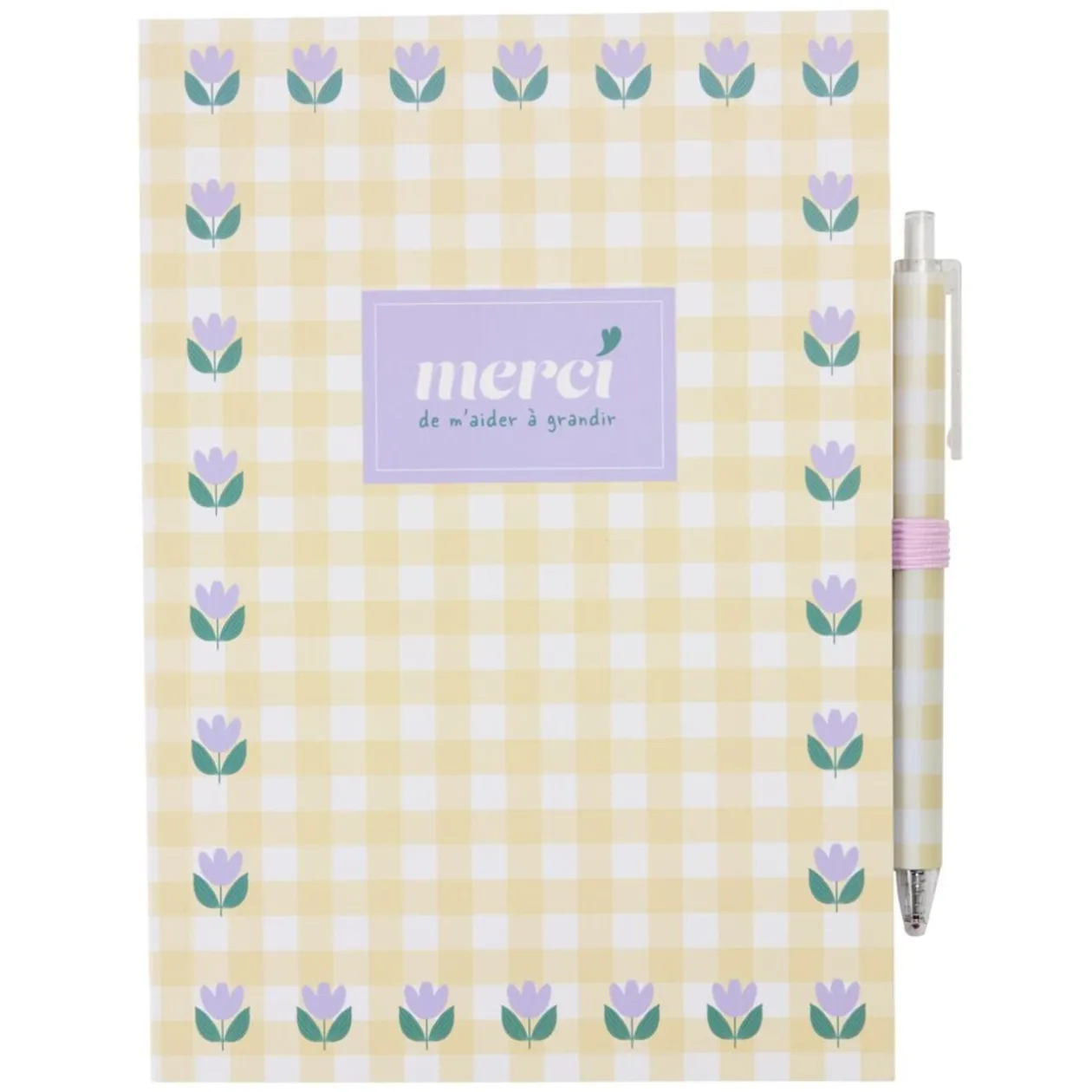 Carnet de notes remerciement Merci pour cette année 19x22cm (3 modèles)