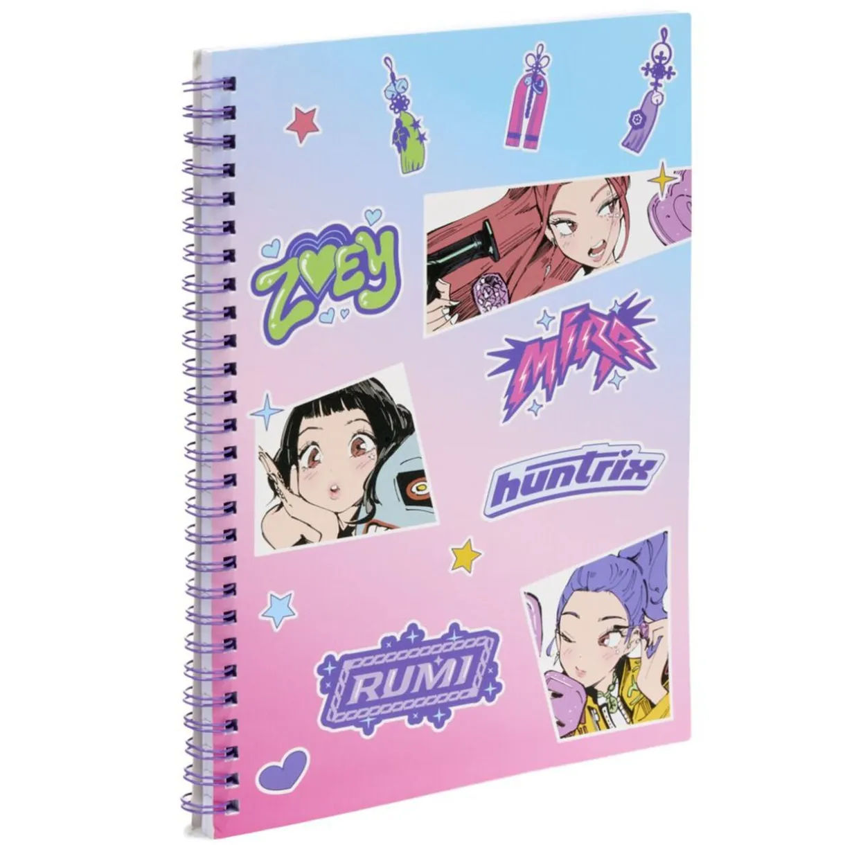 Carnet de notes à spirales Kpop Demon Hunters Zoey Mira Rumi 17x24cm < Gifi Hot
