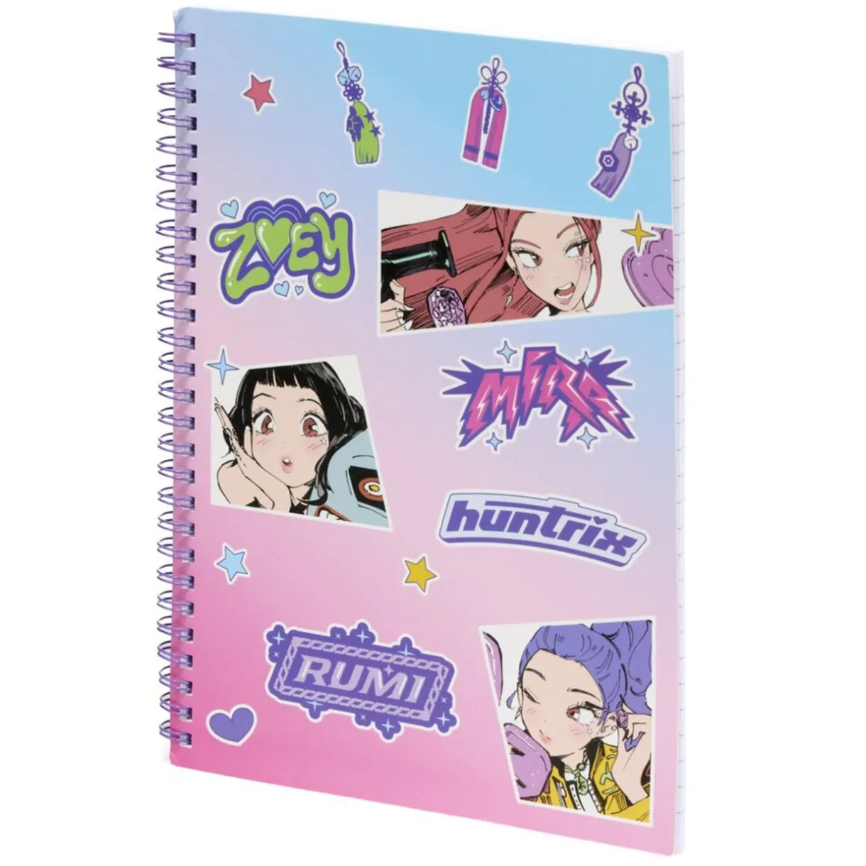 Carnet de notes à spirales Kpop Demon Hunters Zoey Mira Rumi 17x24cm < Gifi Hot