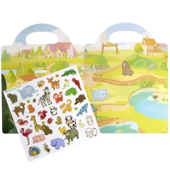 Carnet de sticker enfant animal 31x60cm