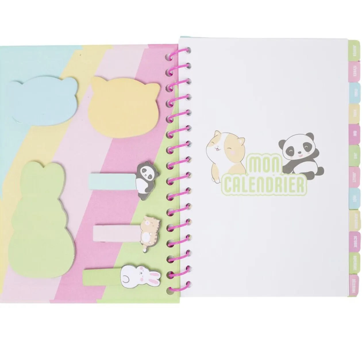 Carnet kawaii Mon Calendrier à spirale format A5 14,8x21cm