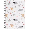 Carnet spirale A5 à lignes thème animaux forêt 160 pages