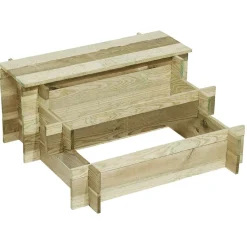 Carré potager et composteur en pin 78x78xH.38cm