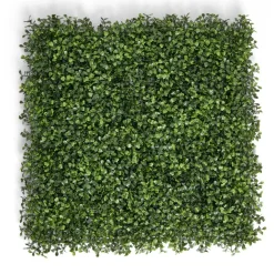 Carré végétal artificiel feuilles vertes 50x50cm clipsable