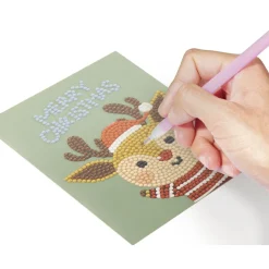 Carte de Noël à créer broderie diamant x4 < Gifi