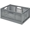 Casier pliant 40L plastique gris 54,5x16,5xH27,5m