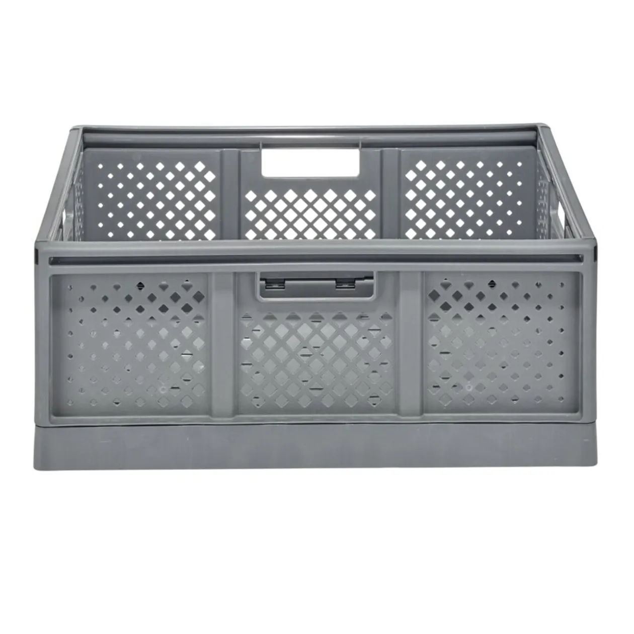 Casier pliant 40L plastique gris 54,5x16,5xH27,5m