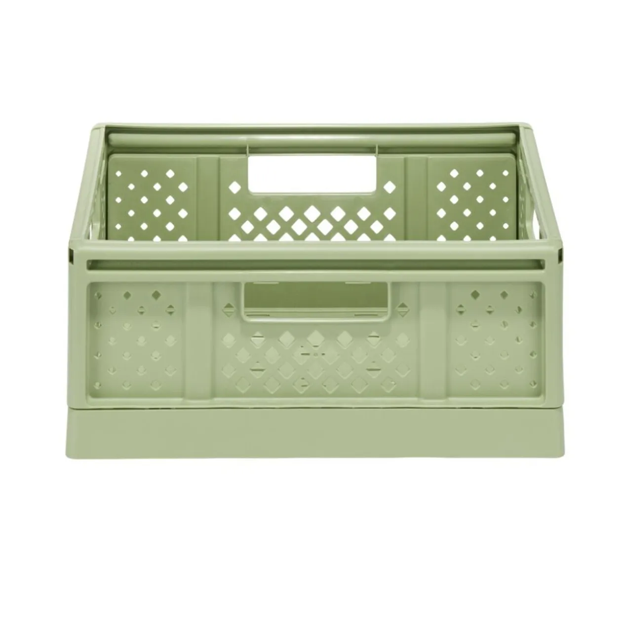 Casier pliant 14L plastique vert 38,5x16,5xH27,5cm