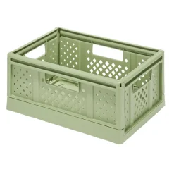 Casier pliant 14L plastique vert 38,5x16,5xH27,5cm