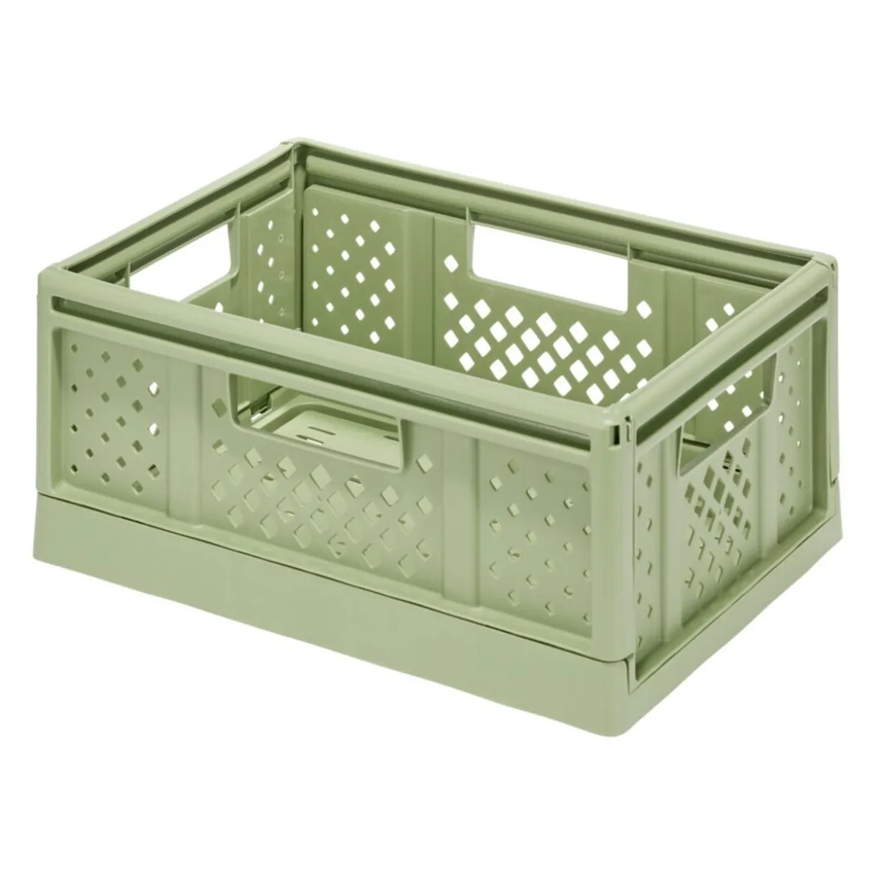 Casier pliant 14L plastique vert 38,5x16,5xH27,5cm