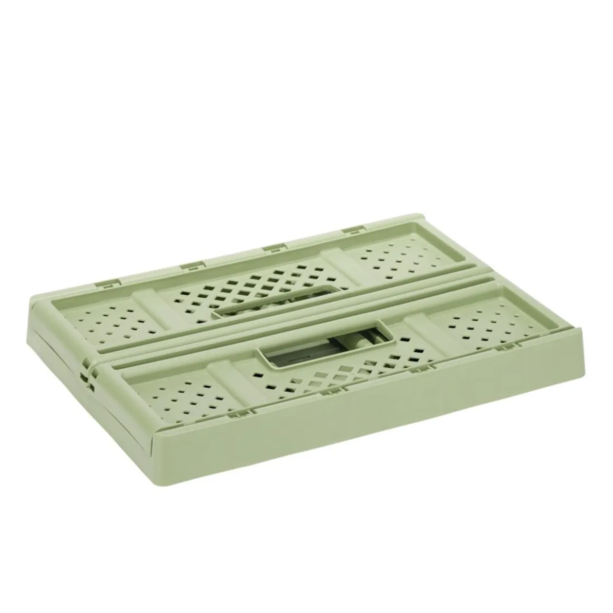 Casier pliant 14L plastique vert 38,5x16,5xH27,5cm