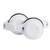 Casque audio et micro filaire pliant blanc et noir 1,20m